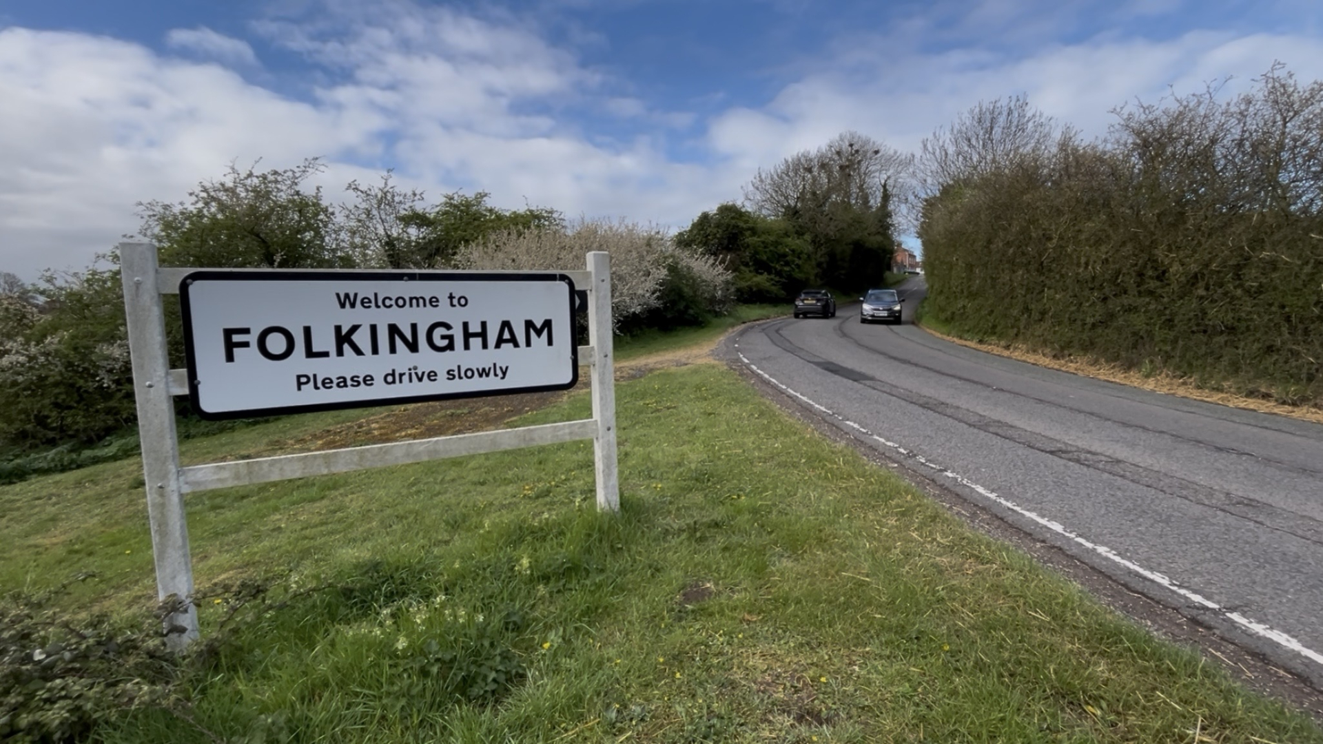 Folkingham Welcome Sign