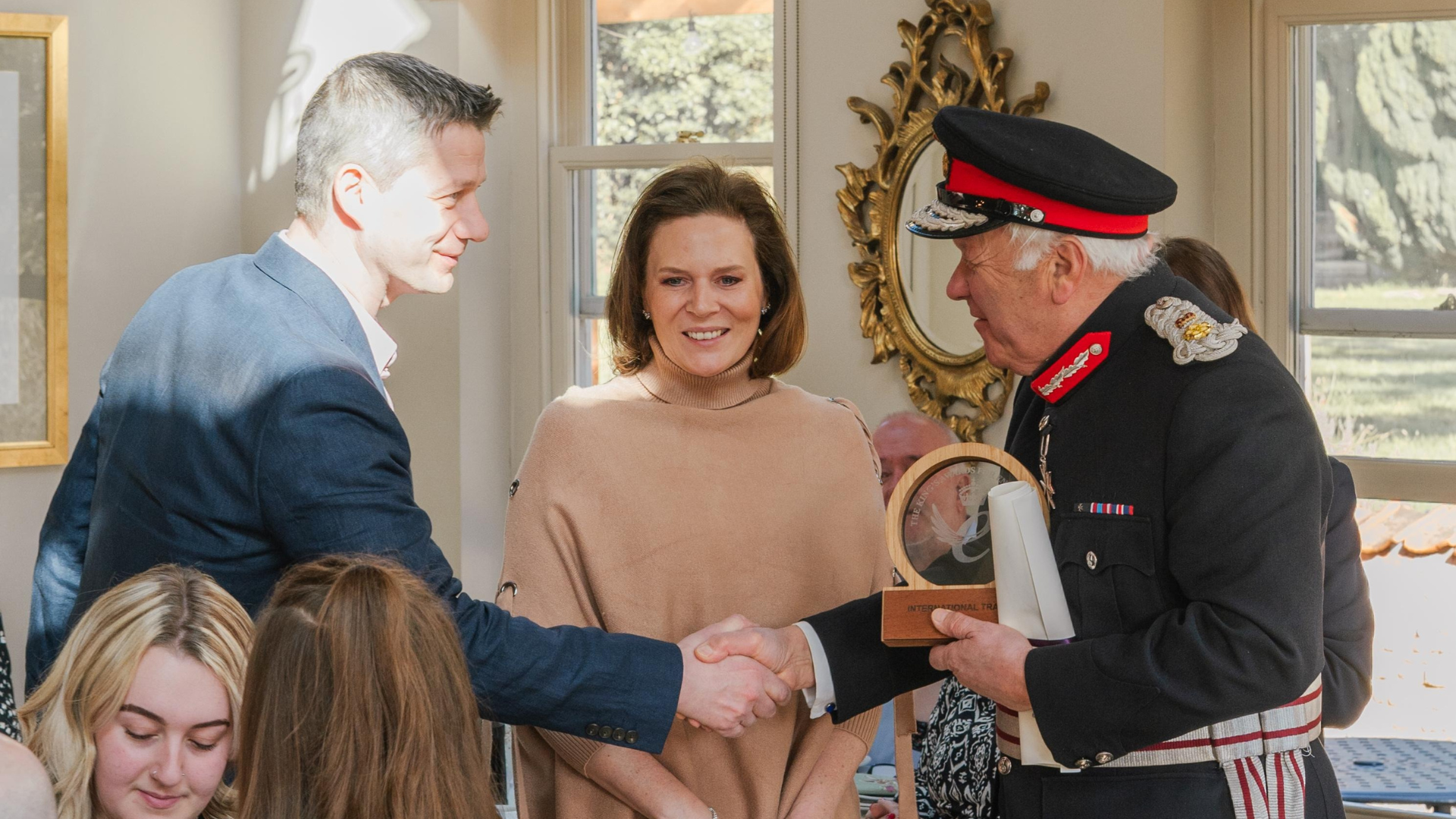 Wrendale Designs accepts King's enterprise award from the Lord Lieutenant of Lincolnshire