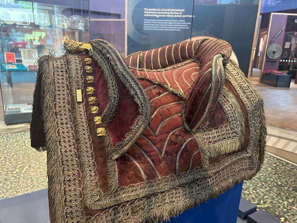 The King's Champion saddle on display at Lincoln Museum