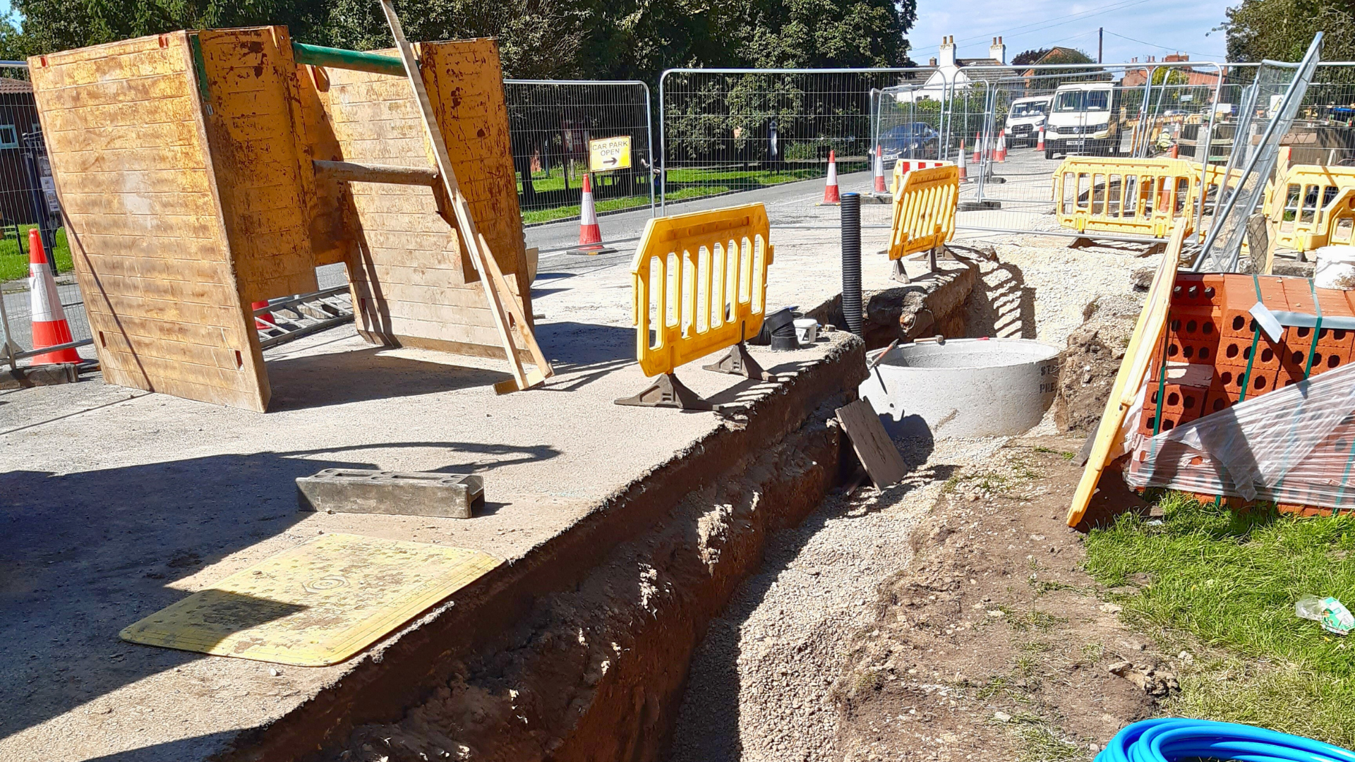 Drainage works in Long Bennington in 2023.