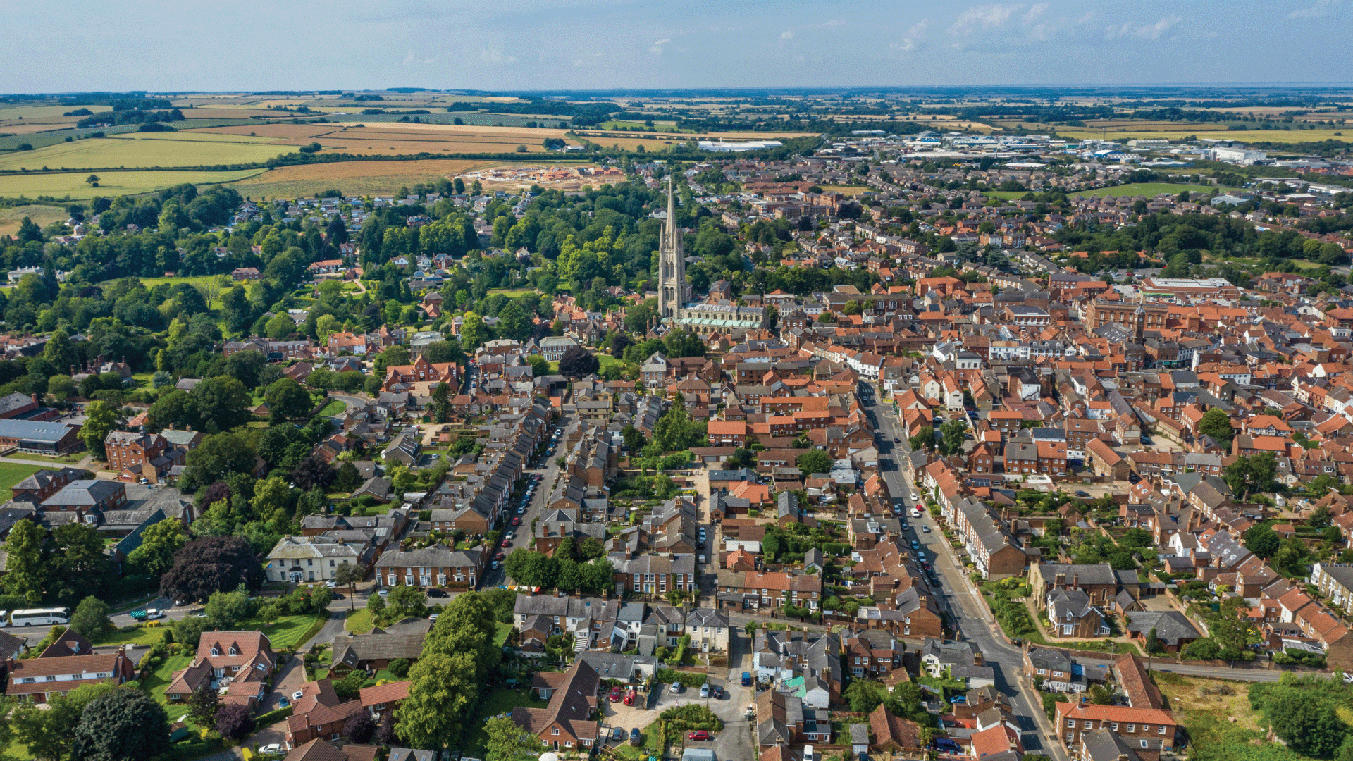 A bird&#039;s eye view of Louth