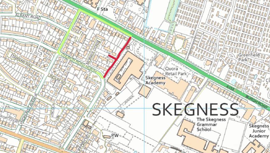 Morris walk footpath works map