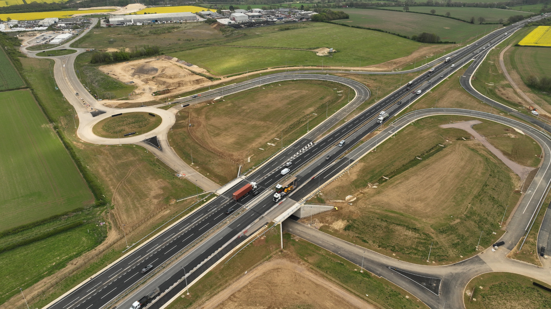 A bird's eye view of Grantham Southern Relief Road