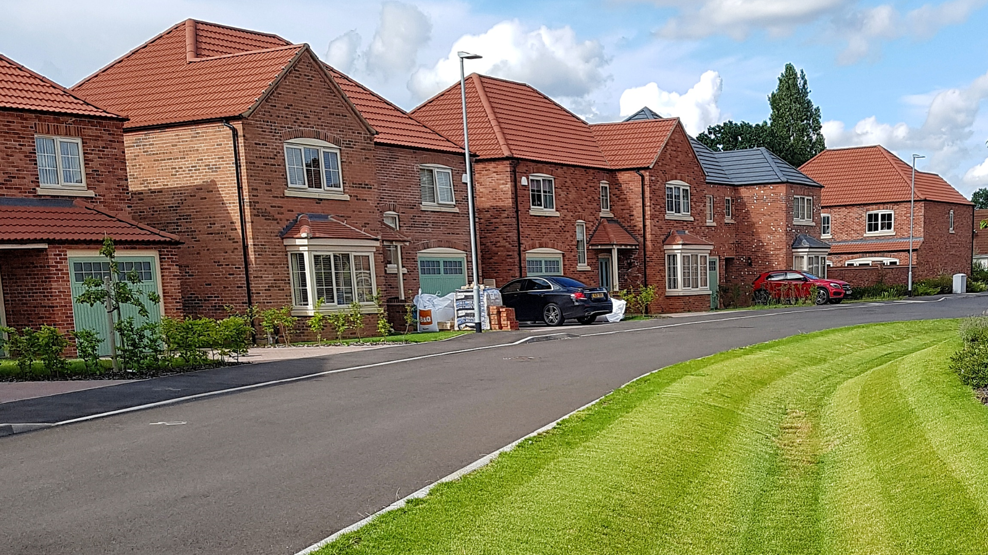 A row of houses in a development in Lincolnshire.