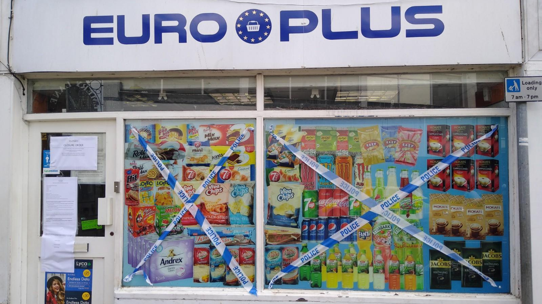 The shop front of EuroPlus, Boston
