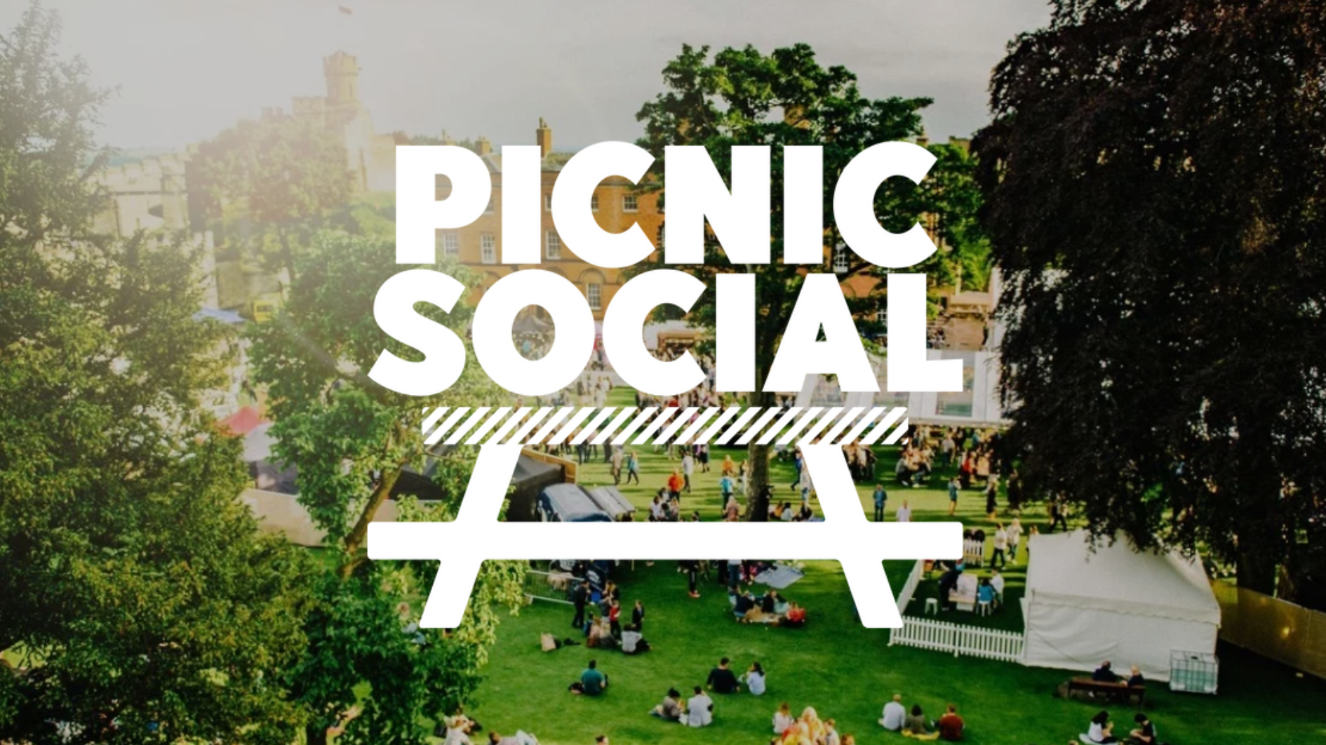 The Picnic Social logo shows a bench with the castle behind