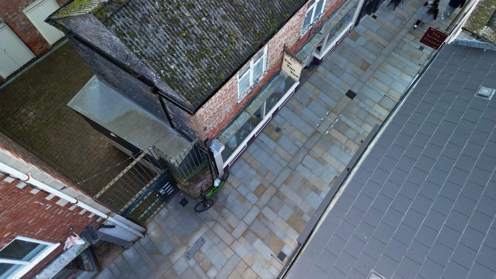 A birds eye view of the completed pavement at Dolphin Lane