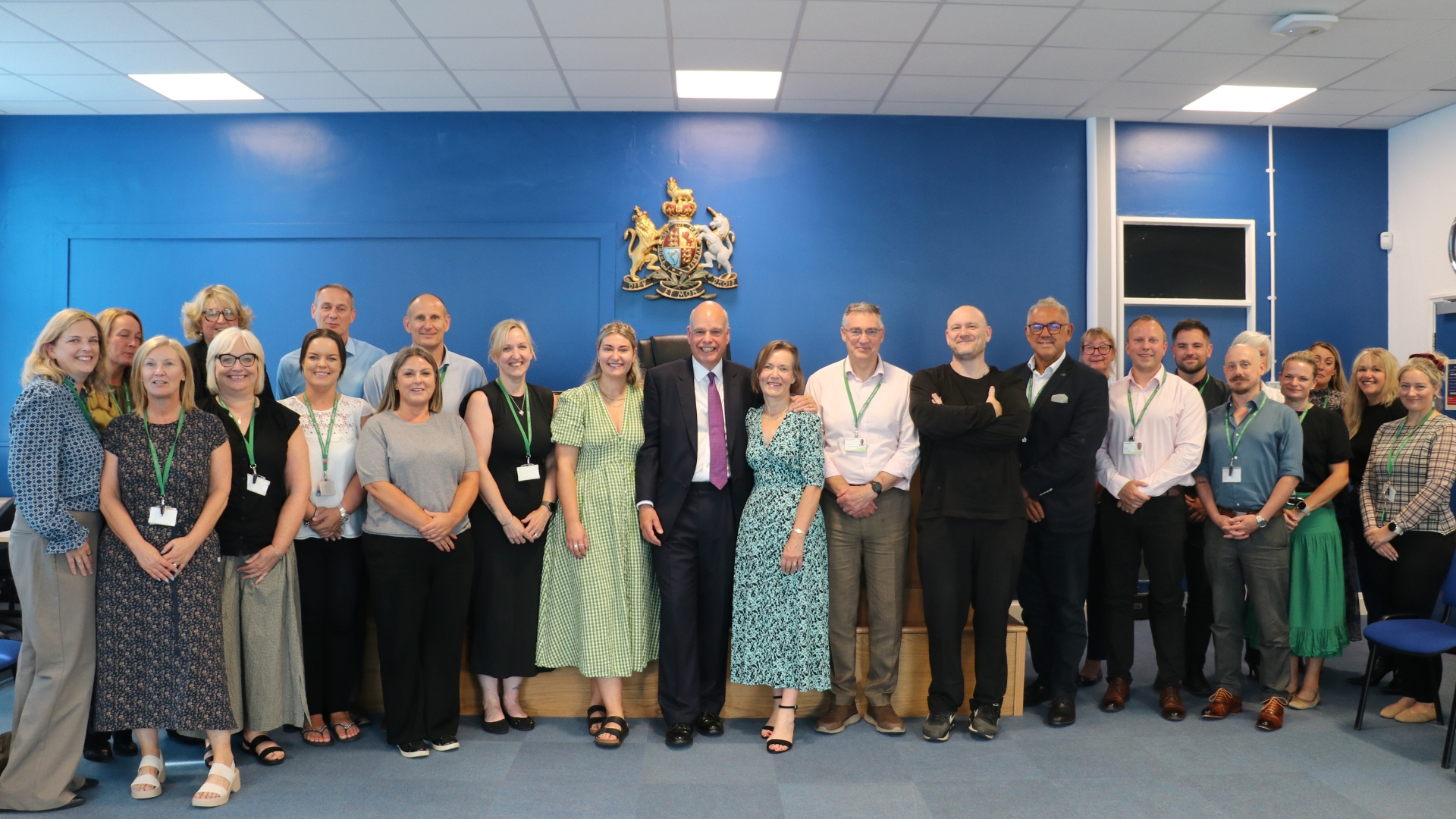 Paul Smith, outgoing Senior Coroner is pictured centre, surrounded by family and colleagues