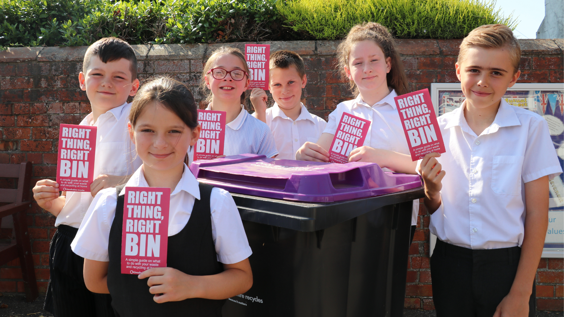 Pupils at Theddlethorpe Academy want to help you put the right thing in the right bin.