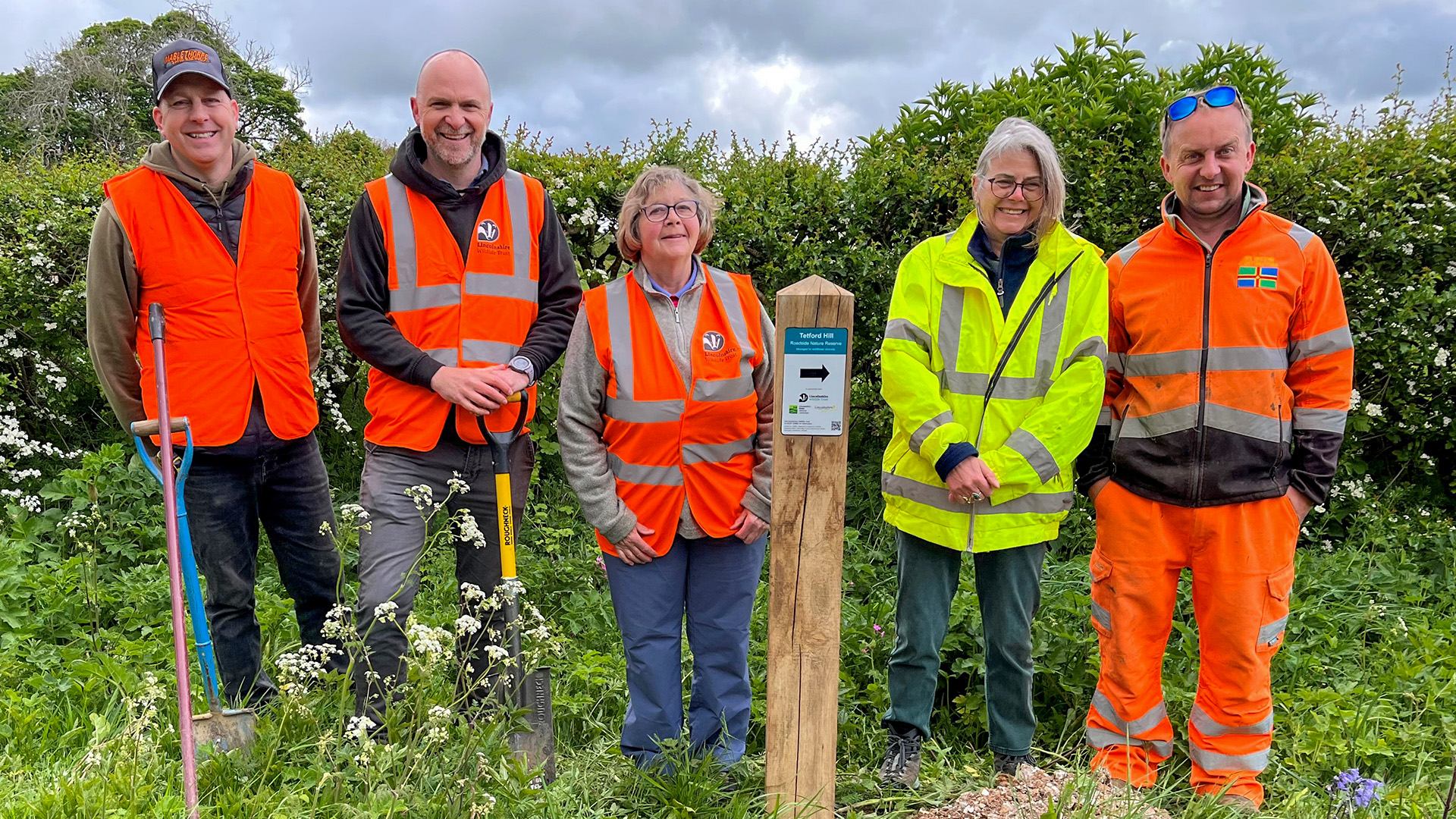 Roadside verge post group