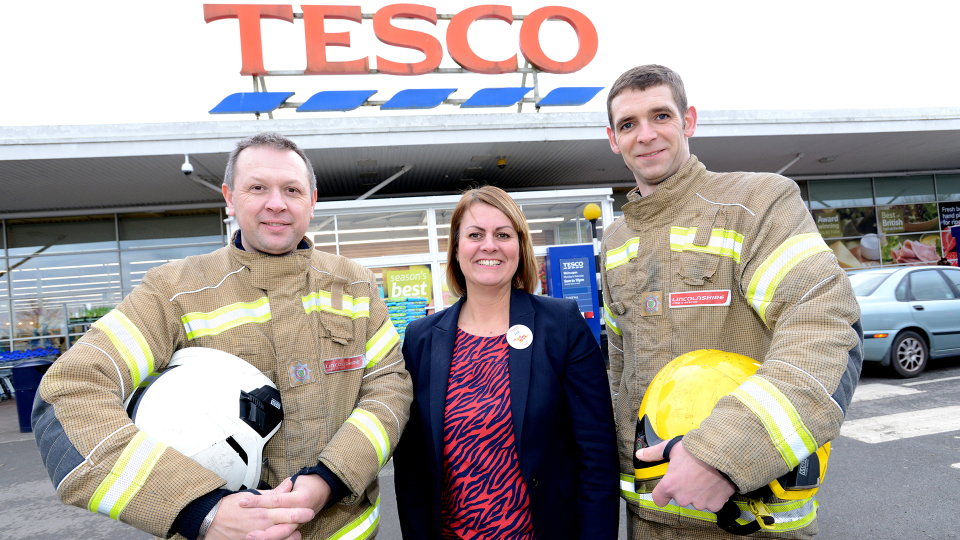 On-call firefighters, Steve Scott and Liam Smith.