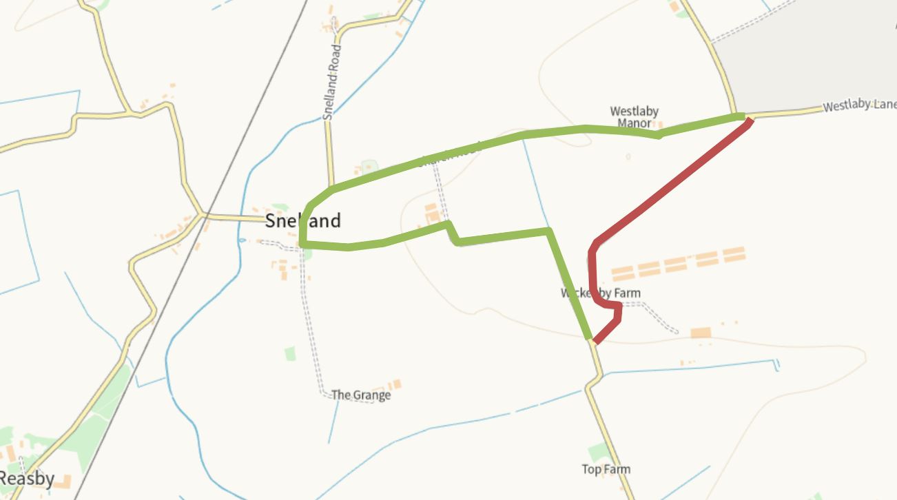 Snelland concrete works diversion map