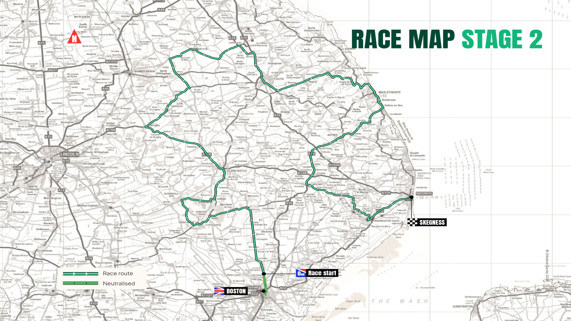 Routes revealed for the Tour of Britain Lincoln and Skegness stages Tour of britain 2026 stage two map
