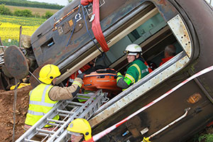 Image of LFR at mock rail incident