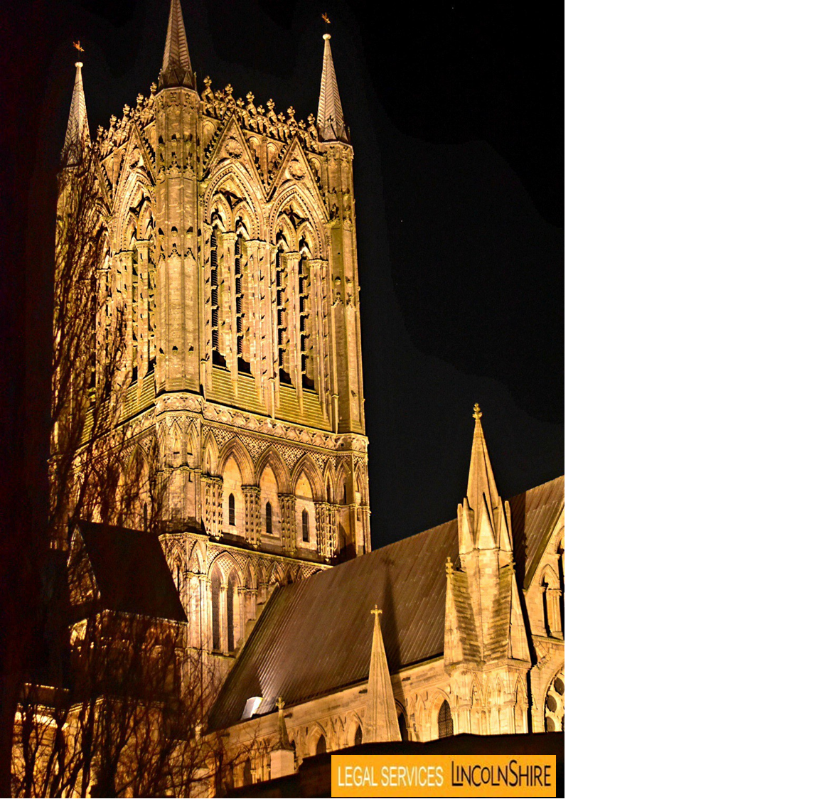 Lincoln cathedral at night