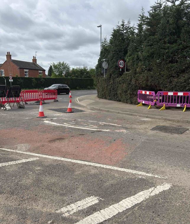 repaired sinkhole at Wyberton