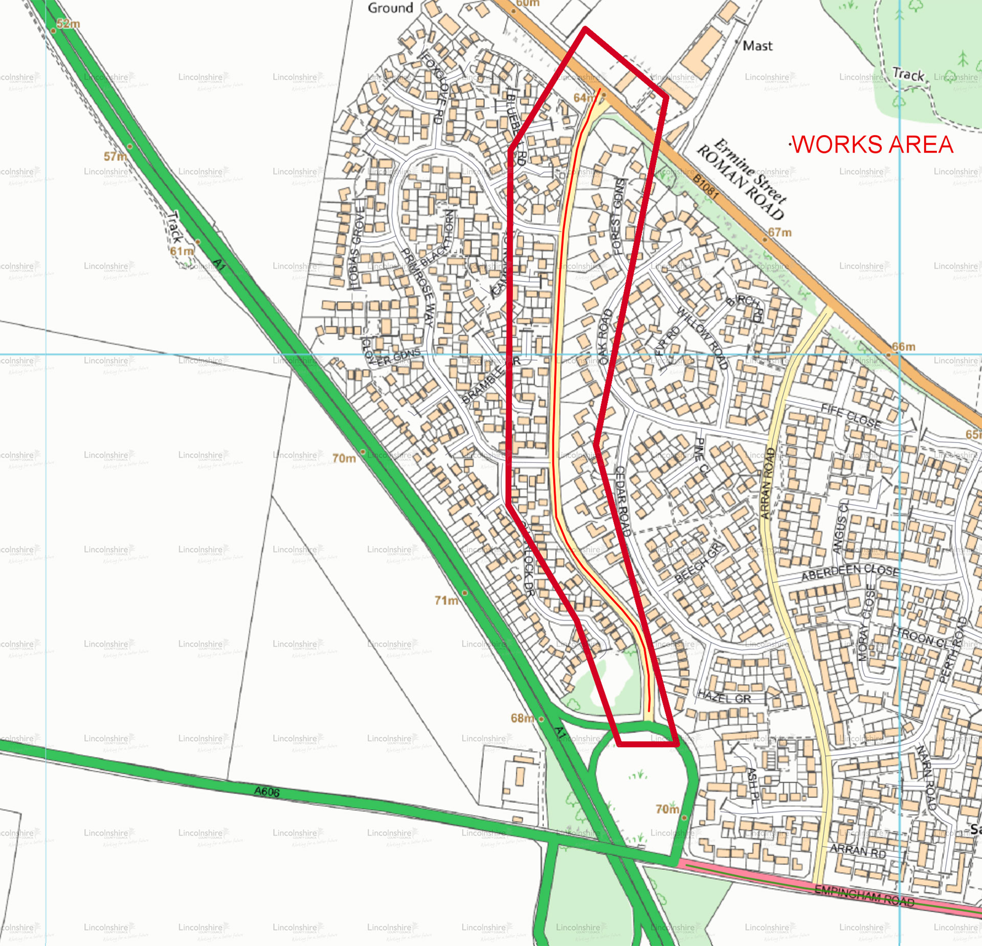 Works area map