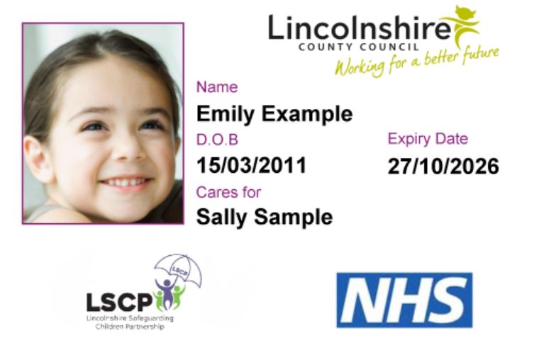 Image of an example Young Carer Card