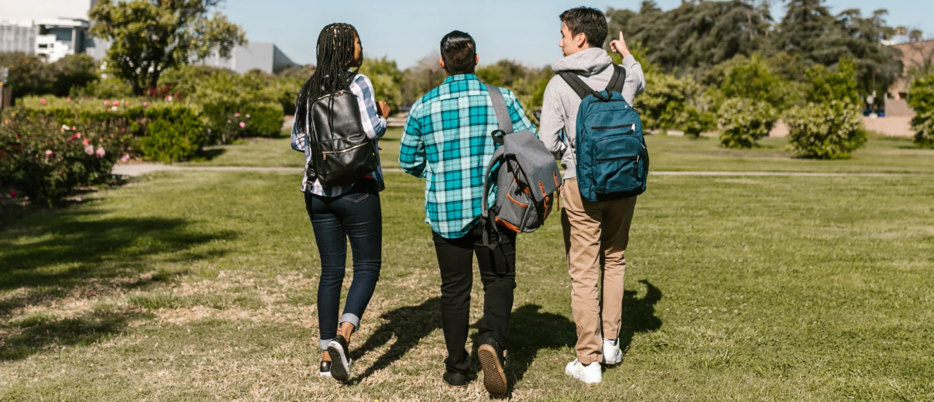 Image of young adults walking away