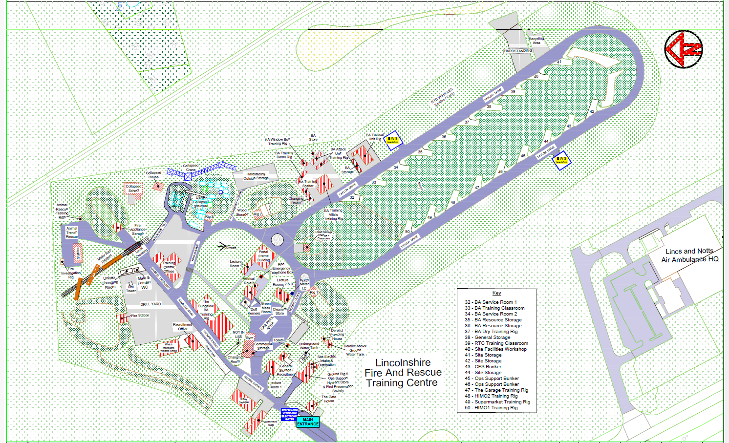 Map of Waddington Training Centre