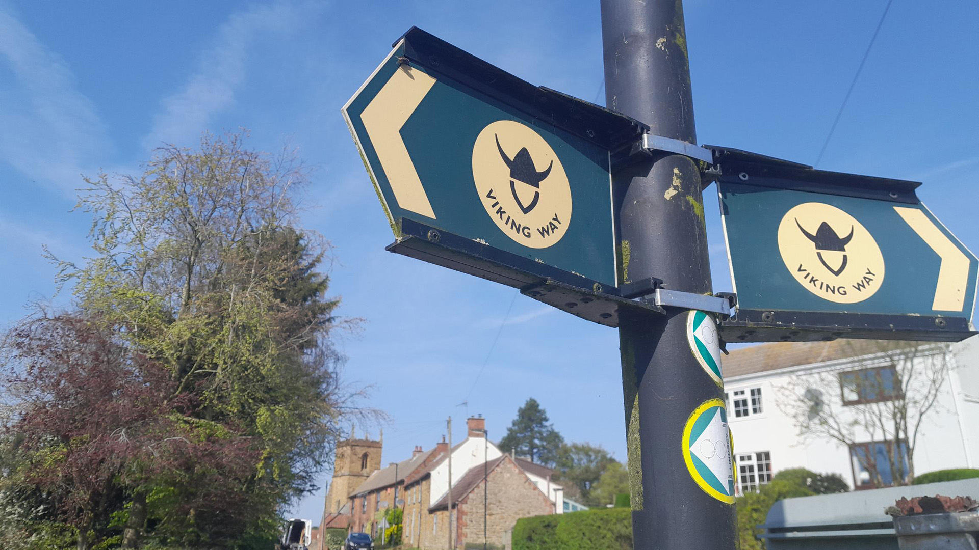 Viking Way signpost Nettleton