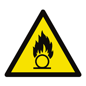 Oxidising hazard signage example