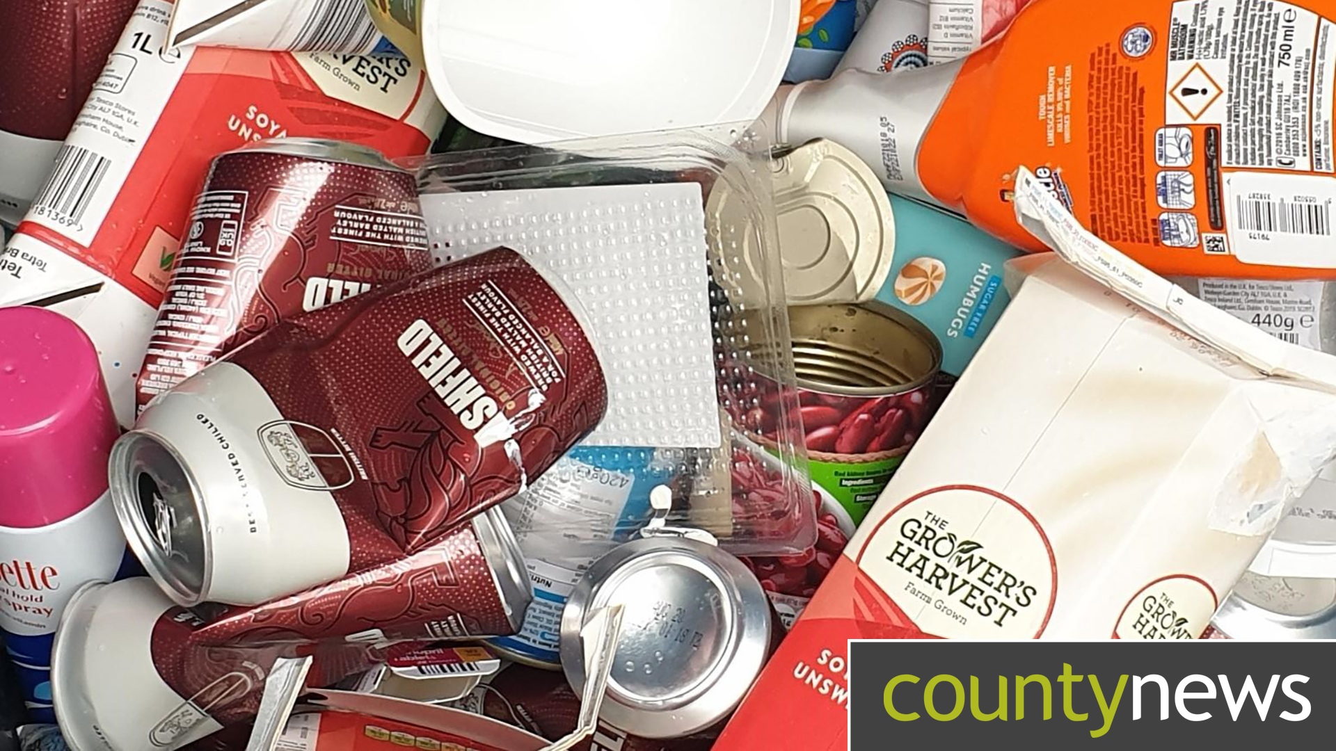 Image of a pile of recycling.