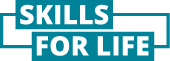 Skills For Life logo in blue