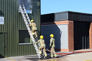 Image of LFR officers working at height