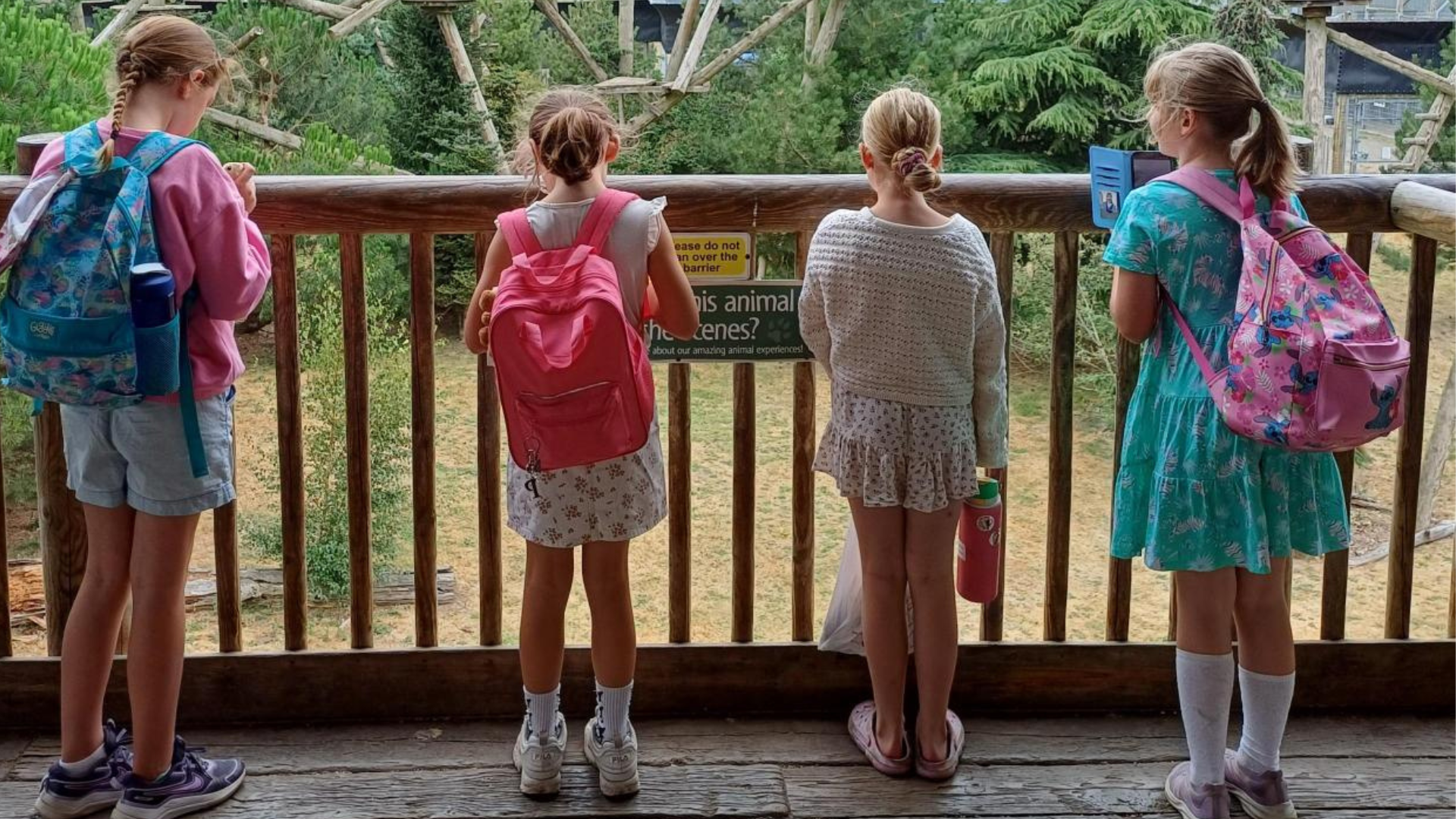 Young carers at a wildlife park